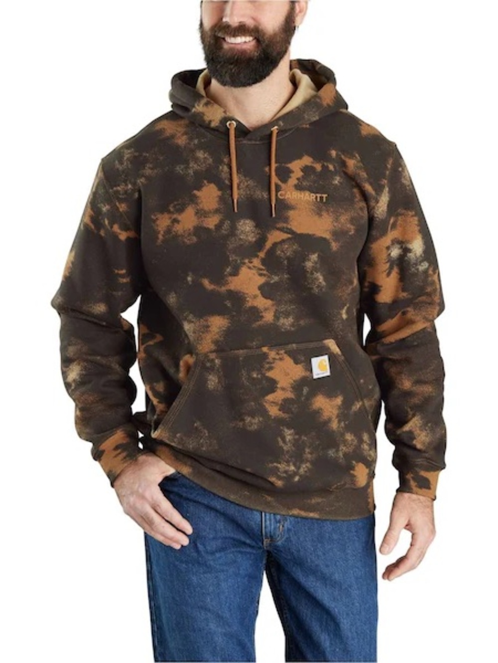 Carhartt | Men's Loose Fit Midweight Hooded Watercolor Camo Sweatshirt | 2XL - Picture 5 of 5